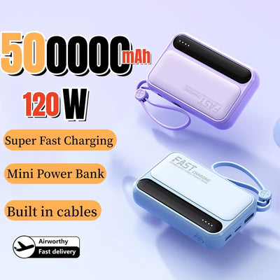 120W High-Capacity Portable Charging Power Bank With LED Digital Display